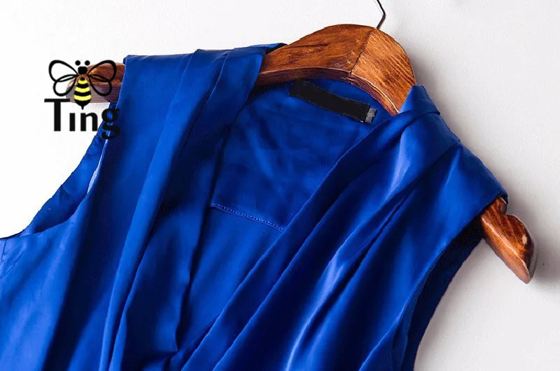 Женский сатиновый Топ Tingfly топ с глубоким треугольным вырезом и брюки кисточками