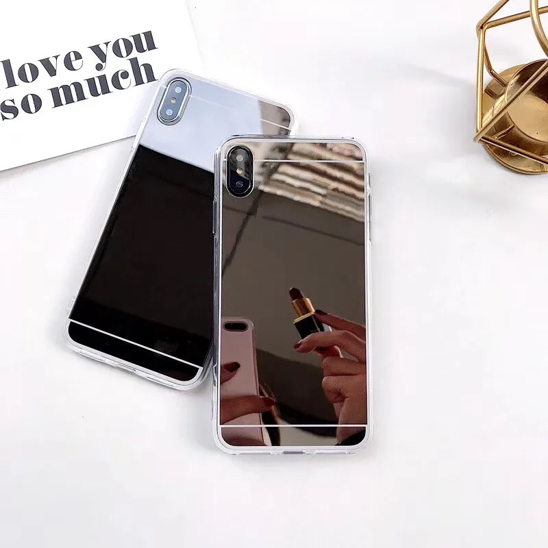 Роскошный зеркальный чехол из мягкого ТПУ с фактурой под песок для Huawei Honor 10 Lite 10i