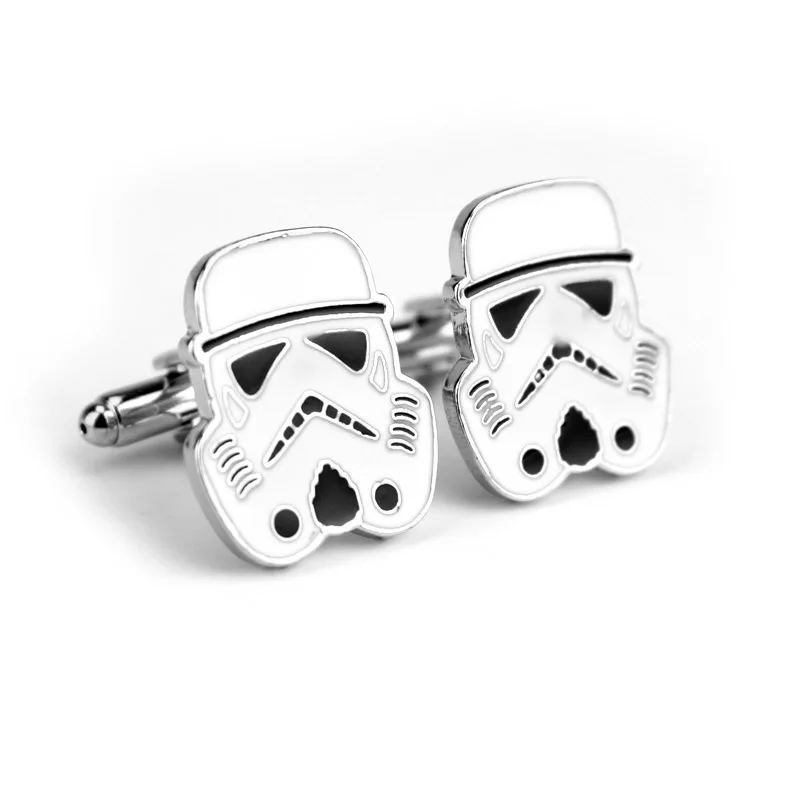 Новые серебряные запонки Звездные войны робот BB8 R2D2 боец рыцарь зарядное устройство галстук запонки мужские и wo подарки - Окраска металла: C41