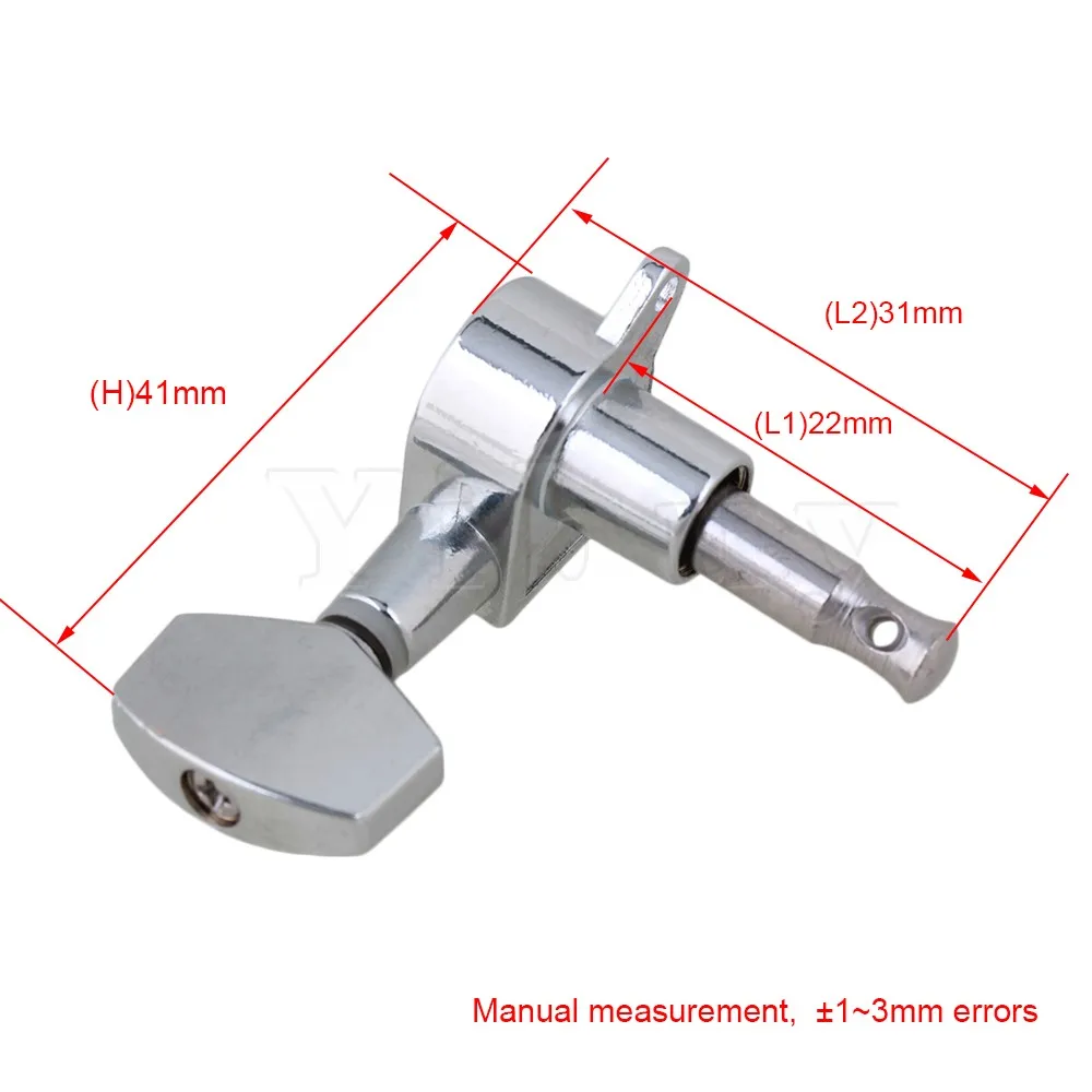 

Yibuy Chrome 6L InlineTuning Machine Heads for Electric Guitar