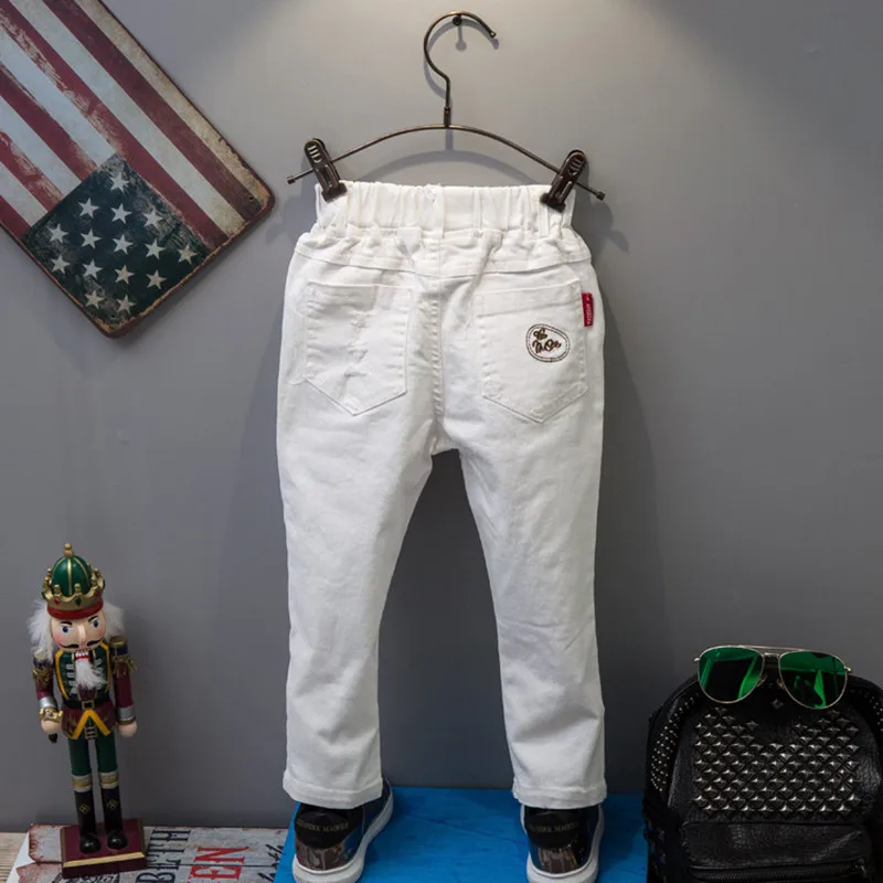 Весна новинка корейский стиль брендовые джинсовые штаны для мальчиков Модные