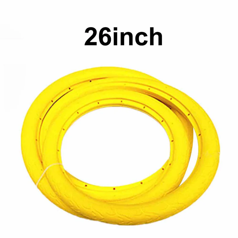 Yellow-70023C Бескамерные Твердые надувные шины для велосипеда, взрывозащищенные велосипедные шины с фиксированной передачей, многоцветные шины для города, 700x23C 24*1 3/8 - Цвет: Yellow-70023C