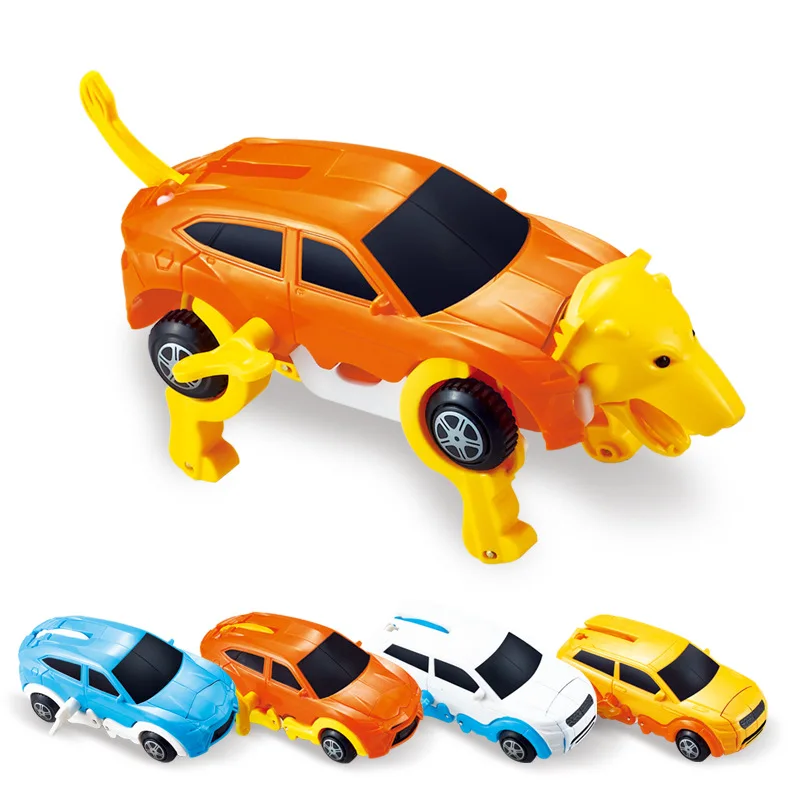 Новые детские заводные игрушки автоматическая заводная машинка-трансформер автомобиль мультфильм собака деформируемые игрушки Дети Смешные автомобили подарки