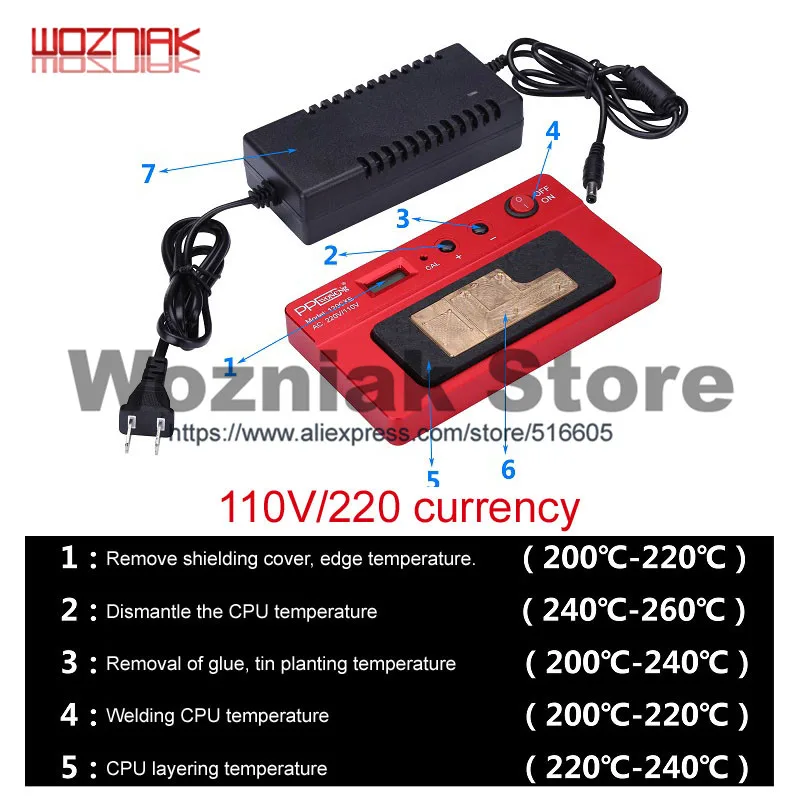 PPD 120E CX CC QC интеллектуальная демонтажная платформа для iphone 5 6 7 8 x Android BGA