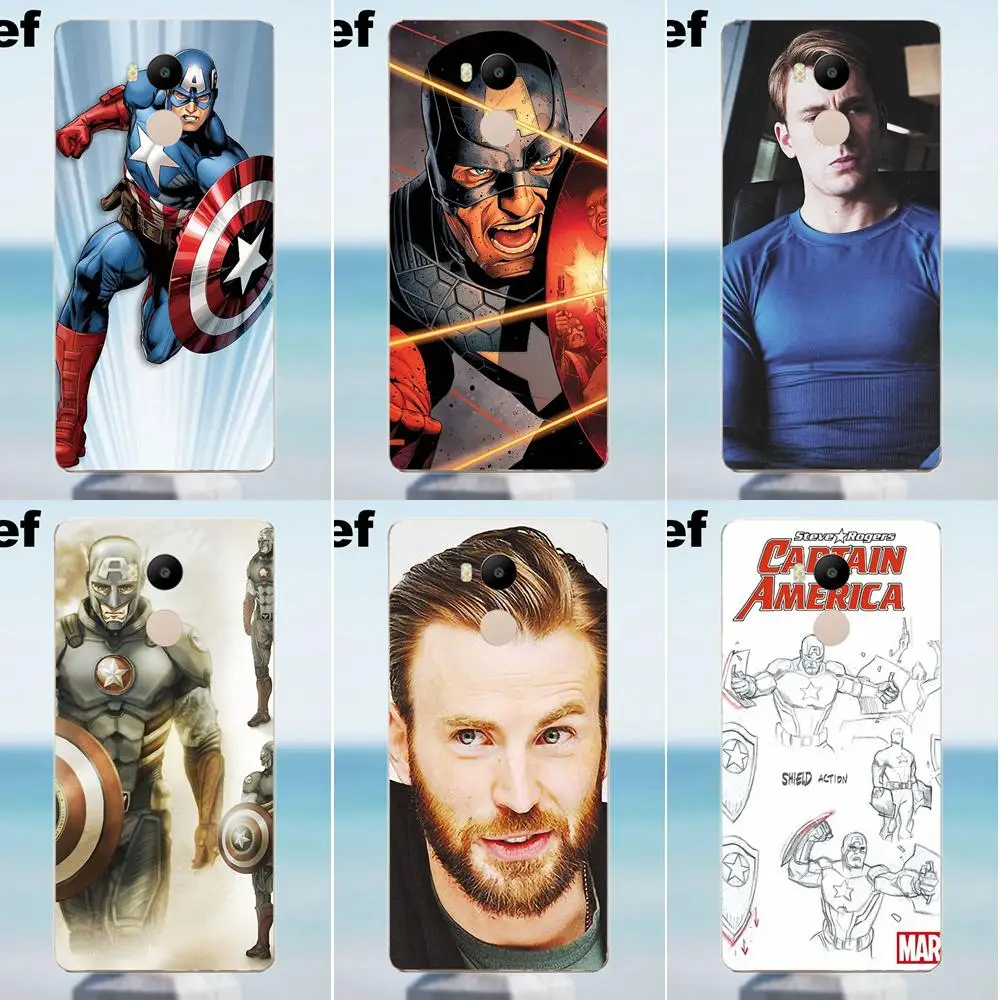 Suef мягкий оригинальный Капитан Америка Звездный щит Marvel для Xiaomi Redmi 4 3 3S Pro Mi3 Mi4 Mi4i