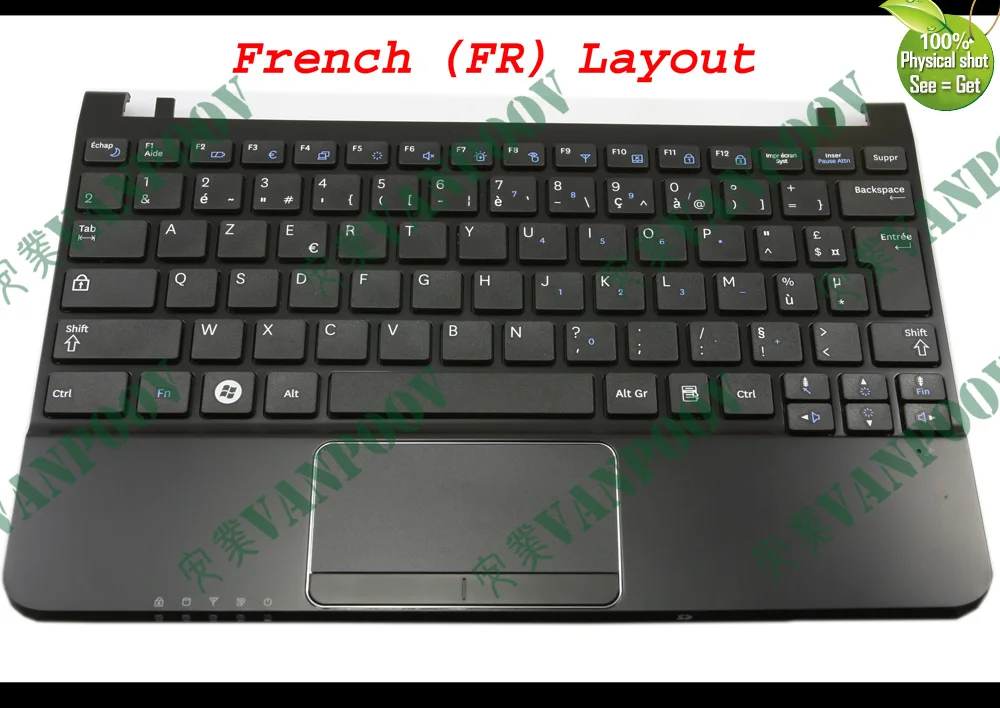 Новая клавиатура для ноутбука с Упор для рук(+ динамик) для samsung NP-NC110 NC 110 Французский FR AZERTY Clavier-9Z. N7CSN. 00F