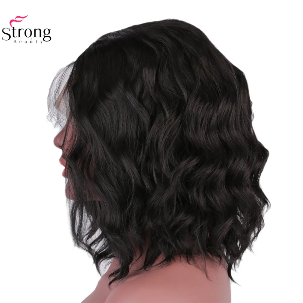 StrongBeauty 14 &quotСинтетические кружевные передние парики для женщин короткие