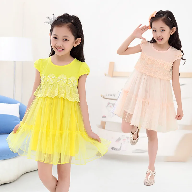 Детская одежда новое летнее платье принцессы в Корейском стиле для маленьких