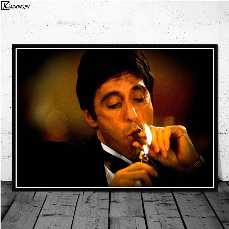 010 AL PACINO постер со шрамом, гангстер, Крестный отец, постеры и печать на холсте, настенная живопись, картина для гостиной, домашний декор - Цвет: 010