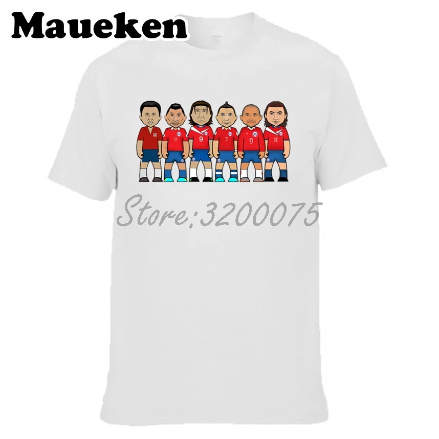 Мужские легенды Leonel Sanchez Chile Ivan Zamorano Alexis Humberto Suazo Gary Medel Marcelo Salas футболка W0522030 |
