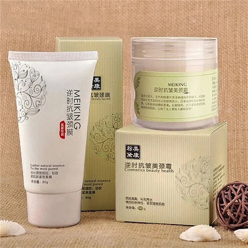 Уход за кожей набор для отбеливания Средства ухода Шеи крем 100 г и шеи маска 80 2