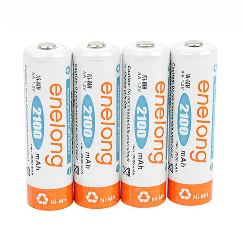 4pcs AA 2100mAh JRGK enelong Ni-MH 900mAh AAA 1,2 V AAA батарея AA 2100mAh никель-металл-гидридные аккумуляторные батареи с низким саморазрядом NiMH - Цвет: 4pcs AA 2100mAh