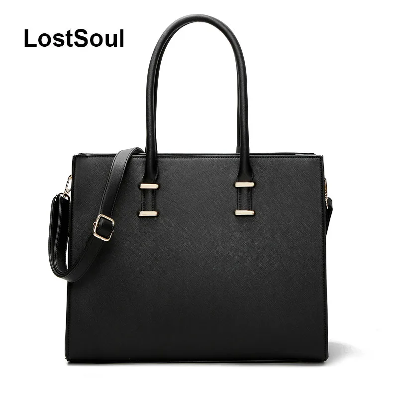 Брендовые женские кожаные сумки LostSoul портфель с верхними ручками дизайнерские