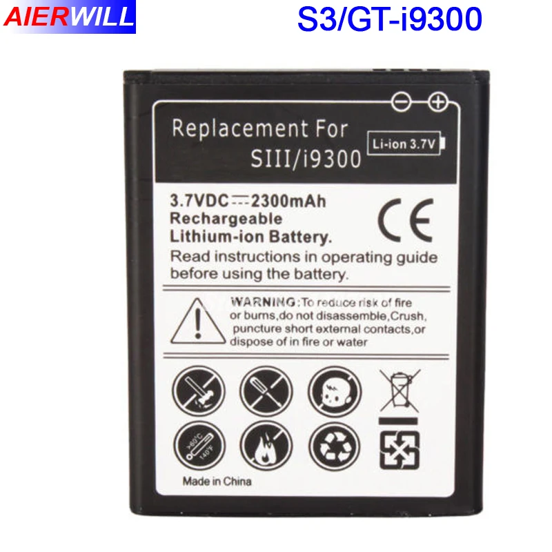I9300 батарея для Samsung Galaxy S3 GT i9300 I9308 L710 i747 i535 R530 T999 мА/ч. Аккумулятор Bateria Batterij