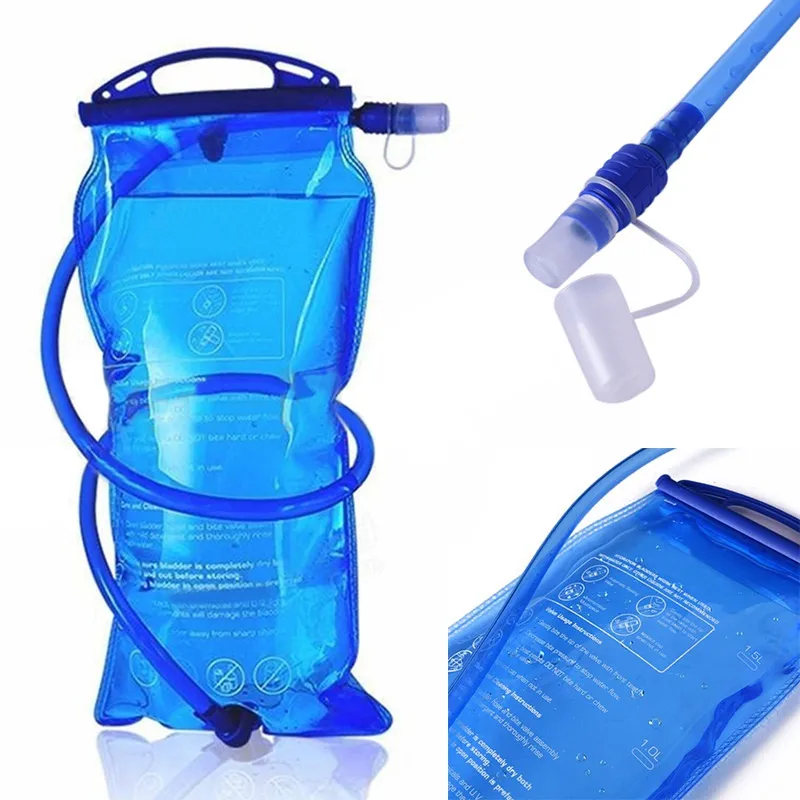 Портативный 1.5L 2L 3L экологичный PEVA складной мешок для воды Система гидратации для велоспорта кемпинга пешего туризма питьевой воды сумки