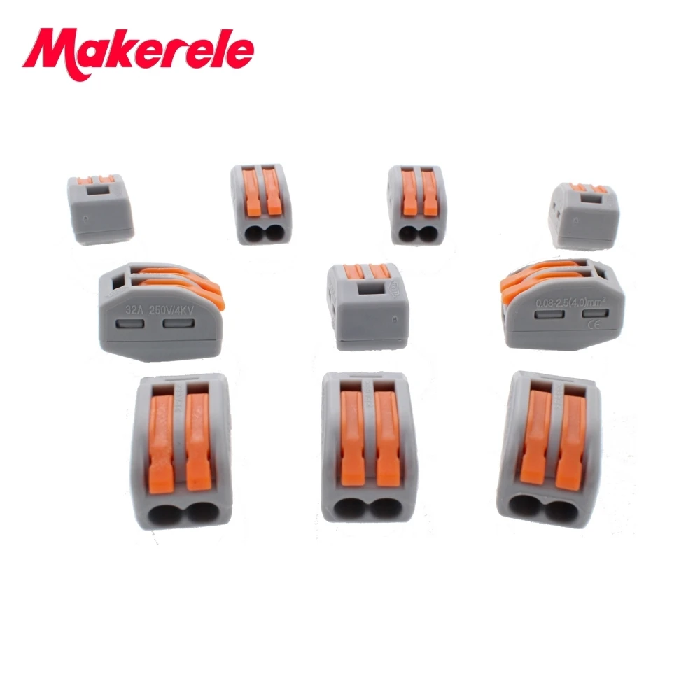 Универсальный Компактный проводной разъем Makerele 222 412 (PCT212) 10 шт. 2 контактных