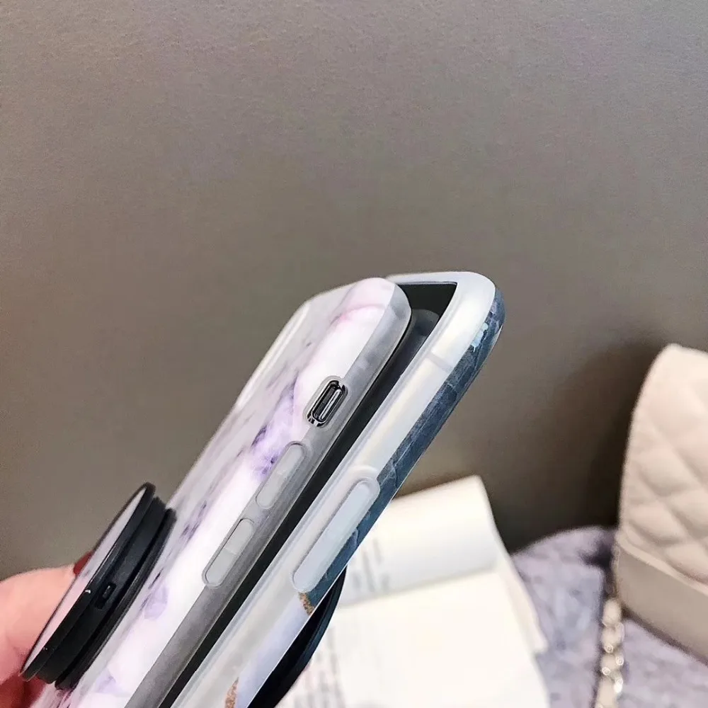 Японский и корейский мраморный простой силиконовый чехол для телефона iPhone 6 S plus 7