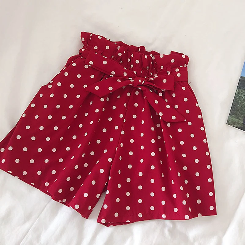 Корейские шифоновые летние шорты женские 2019 Модные свободные повседневные в