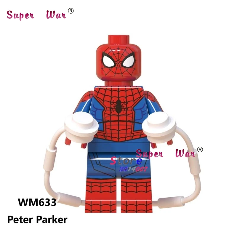 WM633 Одиночный фильм Marvel Человек-паук, Дэдпул, Капитан Америка, Железный человек, муравей, Халк, строительные блоки, игрушка для детей - Цвет: WM633