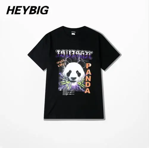 Heybig I FEEL LIKE PANDA Мужская футболка с 3d принтом качественная из чистого хлопка