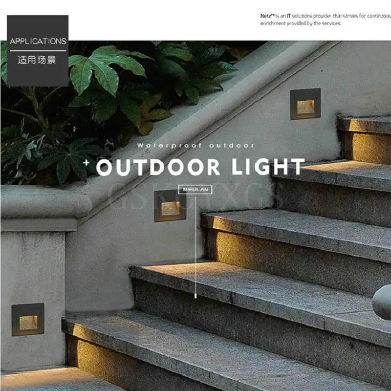 Алюминиевый Современный компактный светодиодный светильник для лестницы