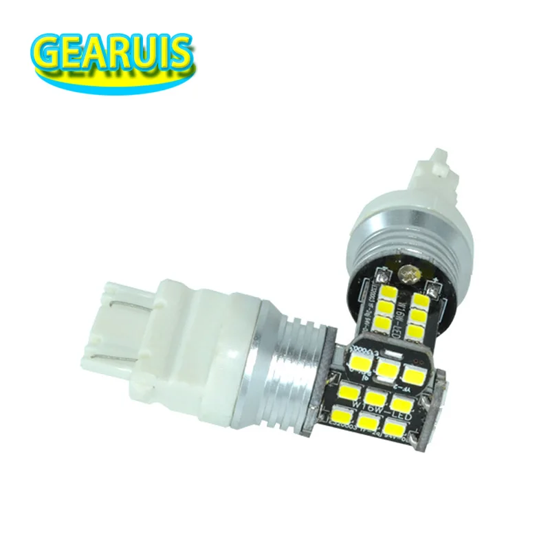2X Высокий люмен T25 3157 15 SMD 2835 LED 250MA 15SMD автомобильная лампа авто Стоп белый красный