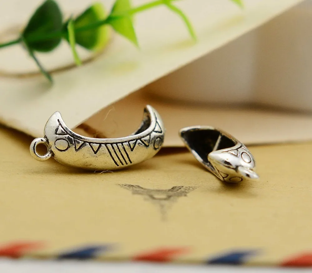 10 шт./лот 28x13 мм посеребренные подвески в античном стиле для лодок материалы