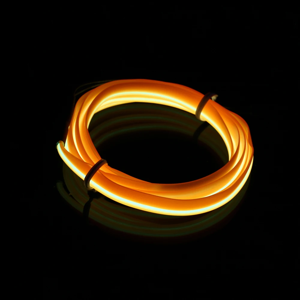 1PC Multi-Color 1m/2m/5m LED Flash Flexible Neon Light Glow EL Strip Tube Wire Rope Glow Car Decor