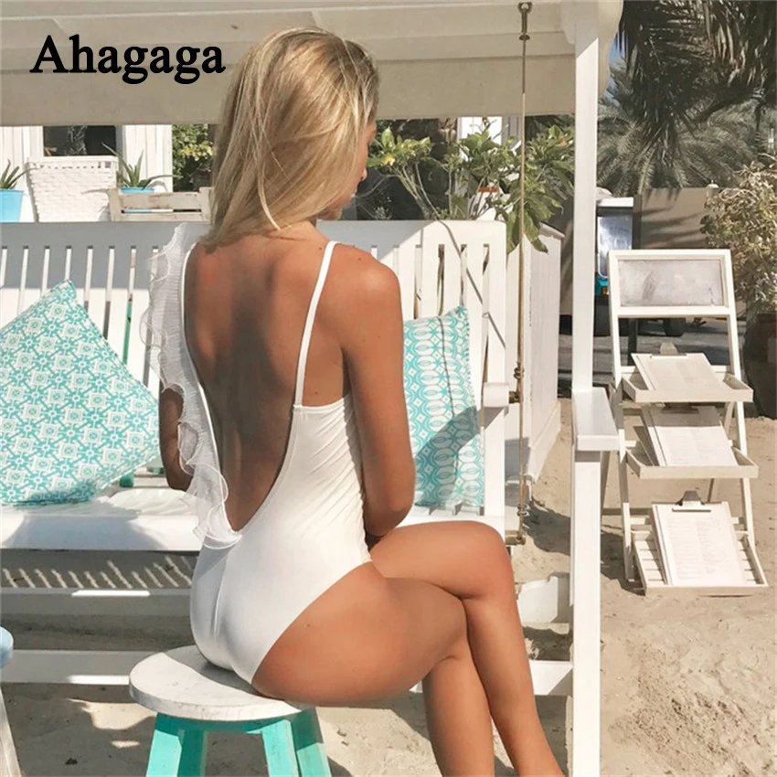 Ahagaga 2019 Летние Комбинезоны женские спортивные костюмы модные однотонные белые