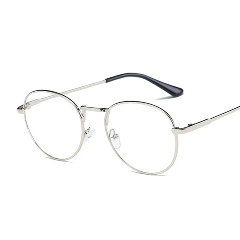 Vintage Transparent Women Glasses Metal Full Frame Optical Round Lens Female Men Clear Reading Plain Lady | Аксессуары для одежды