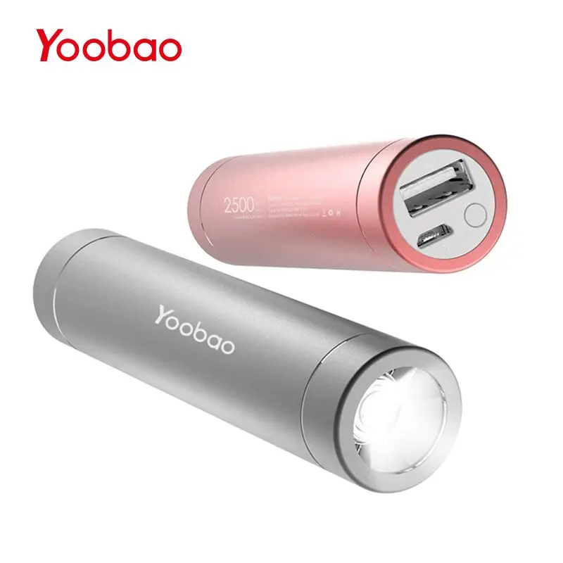 Yoobao L25 2500 мАч Мини банк питания 1 Вт Светодиодный светильник внешняя батарея портативное зарядное устройство литий-полимерный банк питания для мобильного телефона для Xiaomi