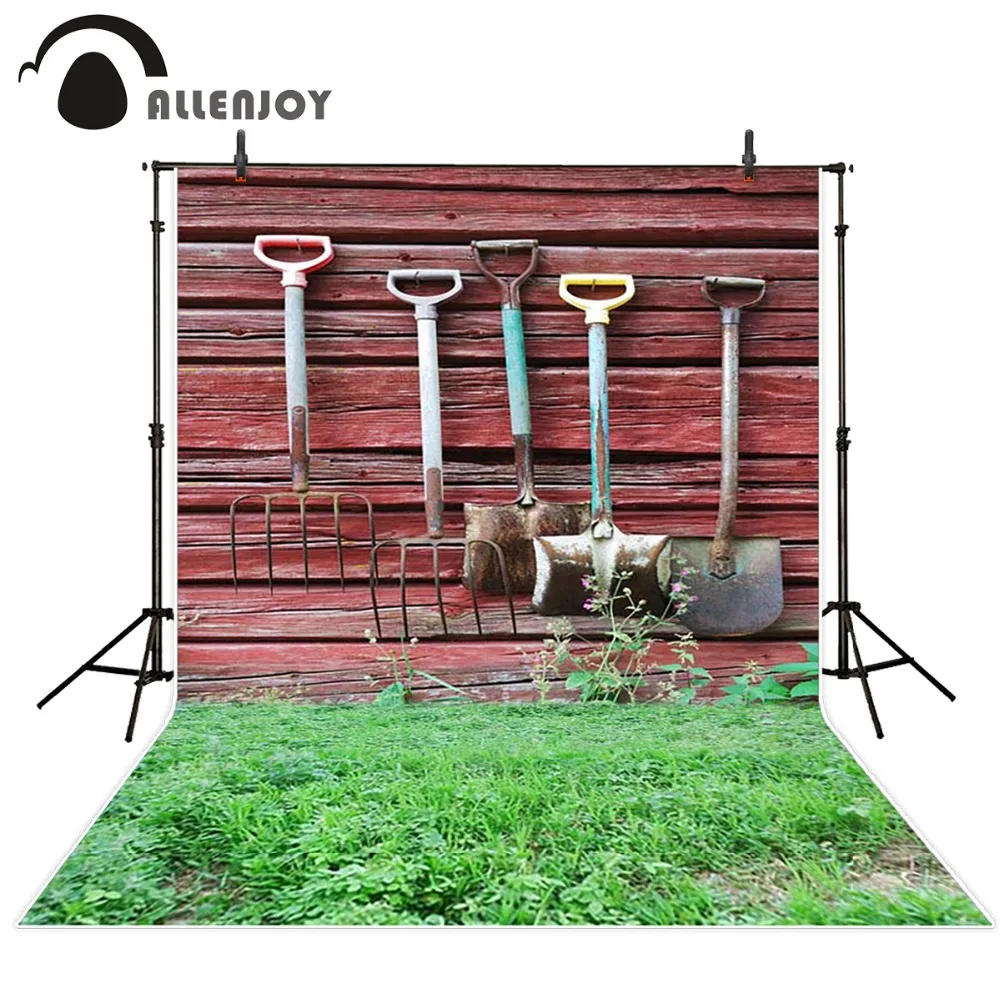 Allenjoy фотографии фоном фермер инструменты Дерево кирпичная стена стиле кантри