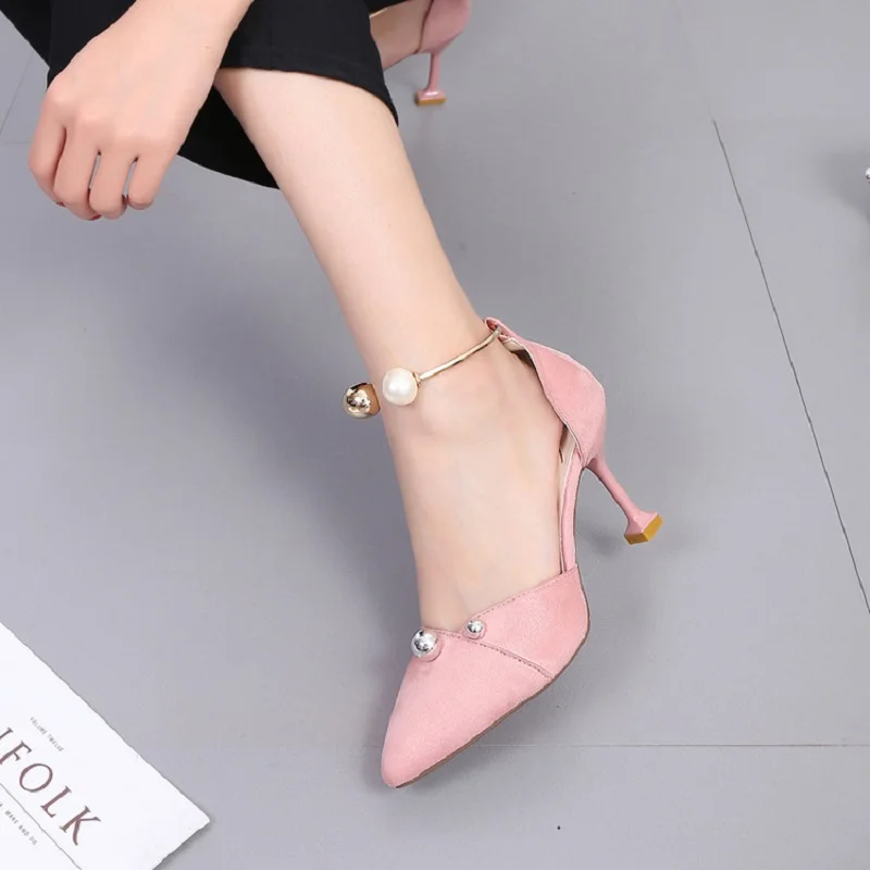 Сандалии для девочек женские летние 2018 новых диких туфли на высоком каблуке с