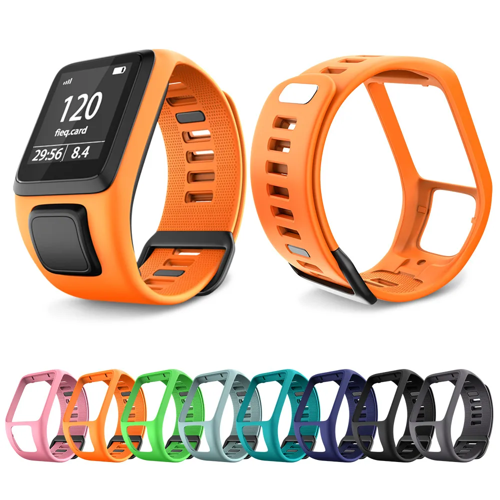 Качественные силиконовые сменные наручные часы ремешок для TomTom Runer 2/3/2 Cardio/Spark 3 Спортивные часы для TomTom 2 3 серии