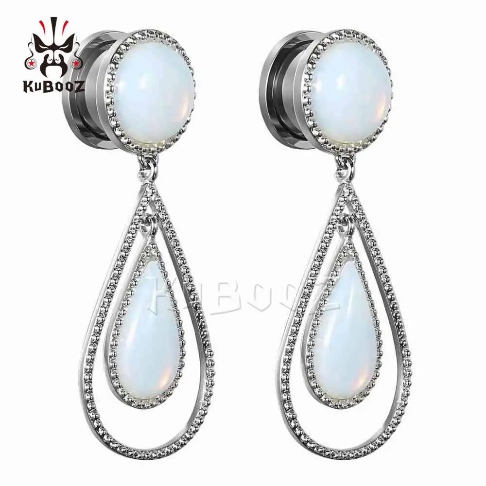 Style3 KUBOOZ мотаться уха Вилки для пирсинга, из нержавеющей стали туннели датчики расширитель тоннели в уши ювелирные кольца для тела модный подарок 10 шт - Окраска металла: Style3
