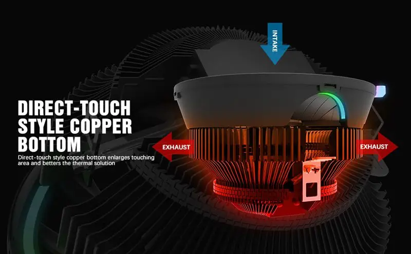 Darkflash Aigo кулер для процессора светодиодный вентилятор 125 мм AMD Intel бесшумный 3Pin PC воздушный кулер для охлаждения процессора LGA/115X/775/AM3/AM4 радиатор