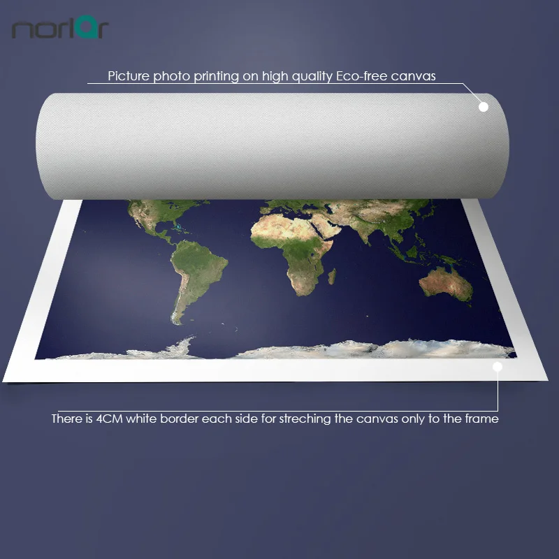 Плакат жикле HD печатная спутниковая карта мира фотография холст живопись