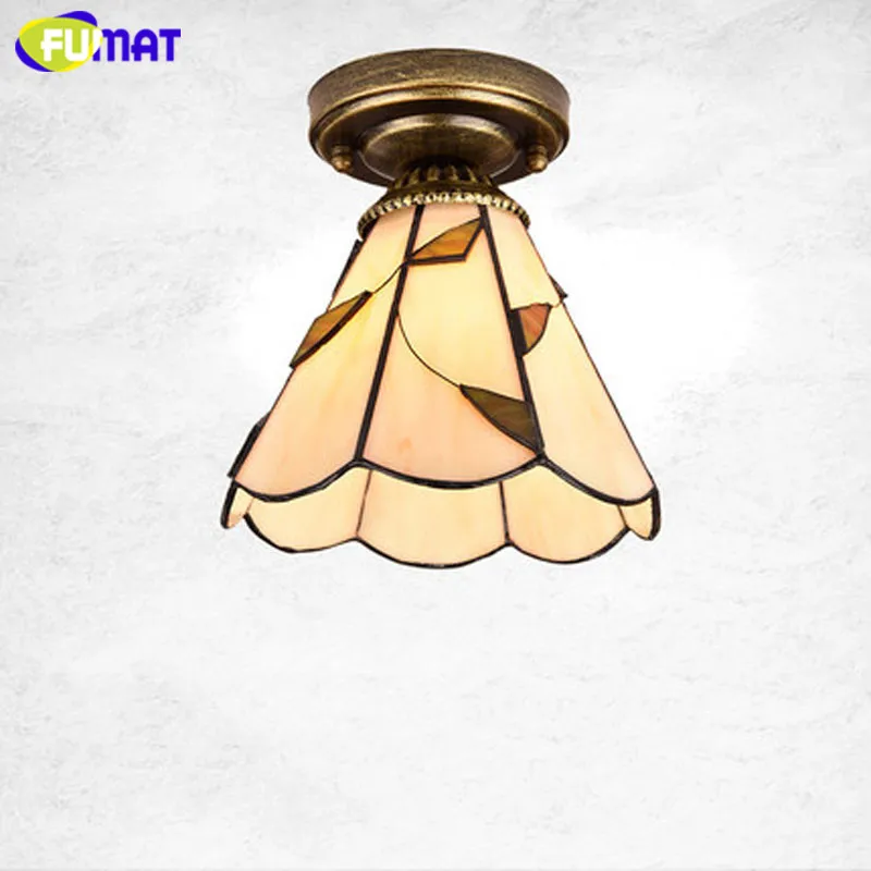 FUMAT потолочные светильники лампа Tiffany Витражная plafondlamp светодиодная