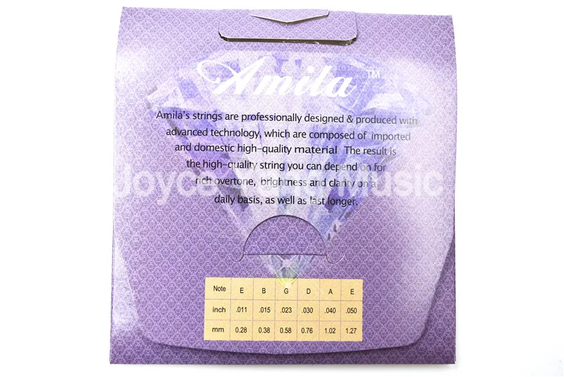 Струны Amila цветные для акустической гитары струны с цветным покрытием из медного