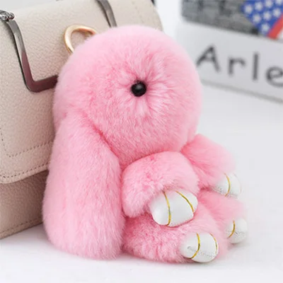 Pink Tronzo 5 Стиль 15 см Kawaii Мини кролик плюшевый брелок мягкий плюшевый кролик автомобиль украшение брелок плюшевые игрушки Пасхальный подарок для девочки - Цвет: Pink