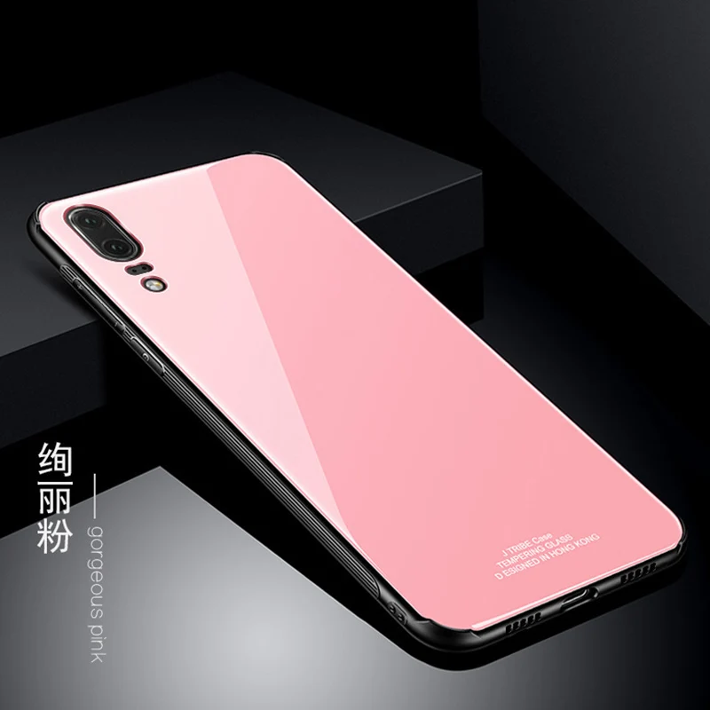 Tempered Glass Case For Huawei P20 Lite Silicone Phone Back Hard Anti-knock Full Protective Pro |