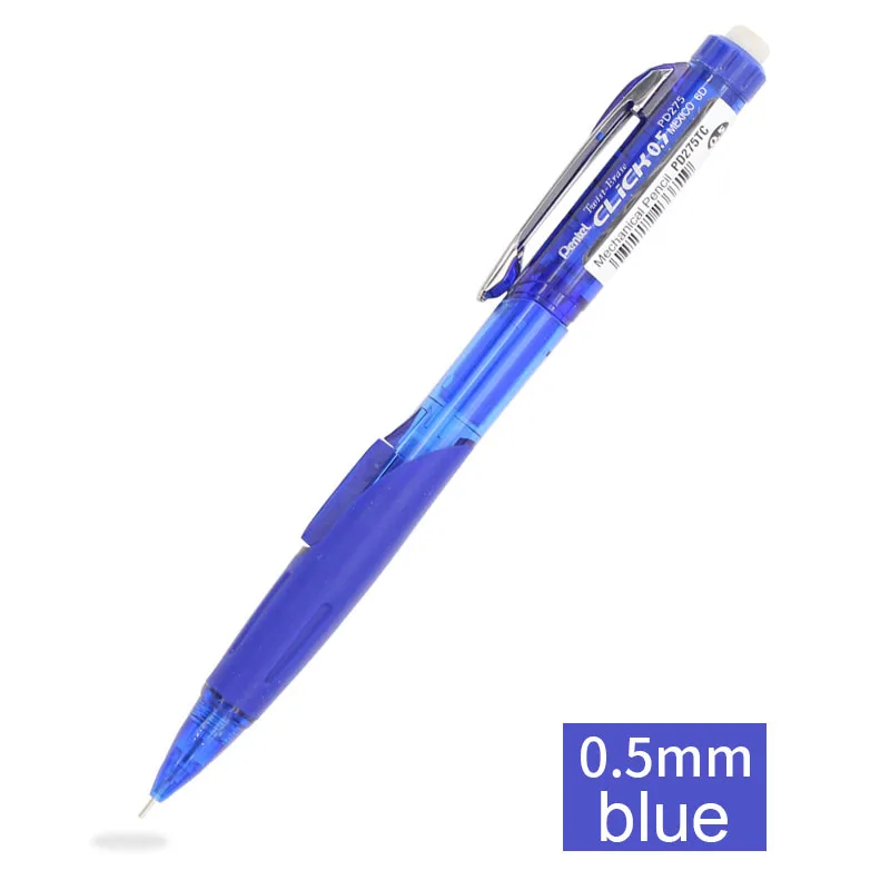 blue Упаковка из 1 шт.) Pentel pd275 сбоку пресс механический карандаш ультра длинные выдвижной ластик вращающийся телескопическая резиновая 0,5 мм - Цвет: blue
