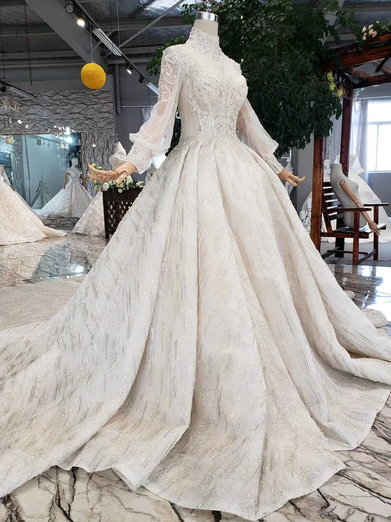 HTL315 Роскошные свадебные платья высокое качество ручной работы бисера Кристалл