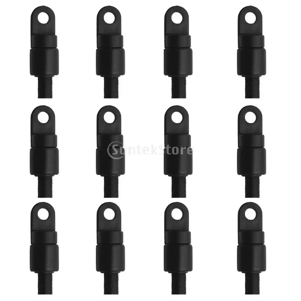 

12pcs/ Lot Shock Cord Fixed End Stop for 6mm/ 1/4 inch Kayak Rigging Bungee Rope/ DIY Kayak Paddle Clips