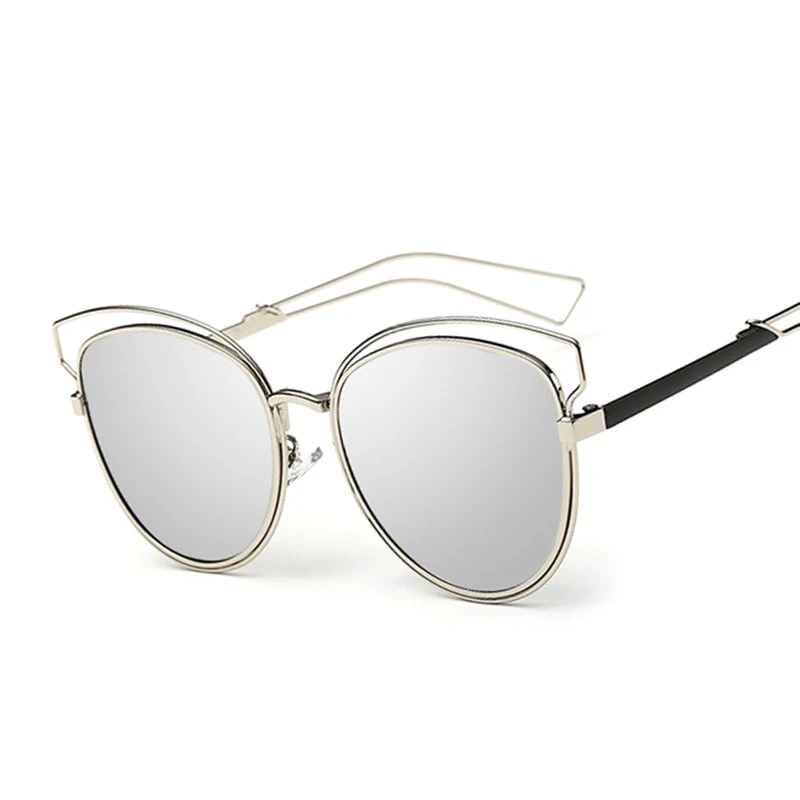 Очки солнцезащитные женские в стиле ретро брендовые дизайнерские зеркальные