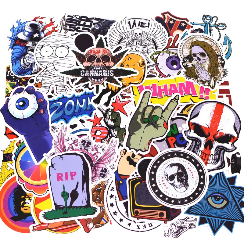 50pcs/pack A1 Anime Sticker Kids Toy Cool Stickers For DIY Children Stikers Luggage Laptop Skateboard Moto Car Kpop - купить по