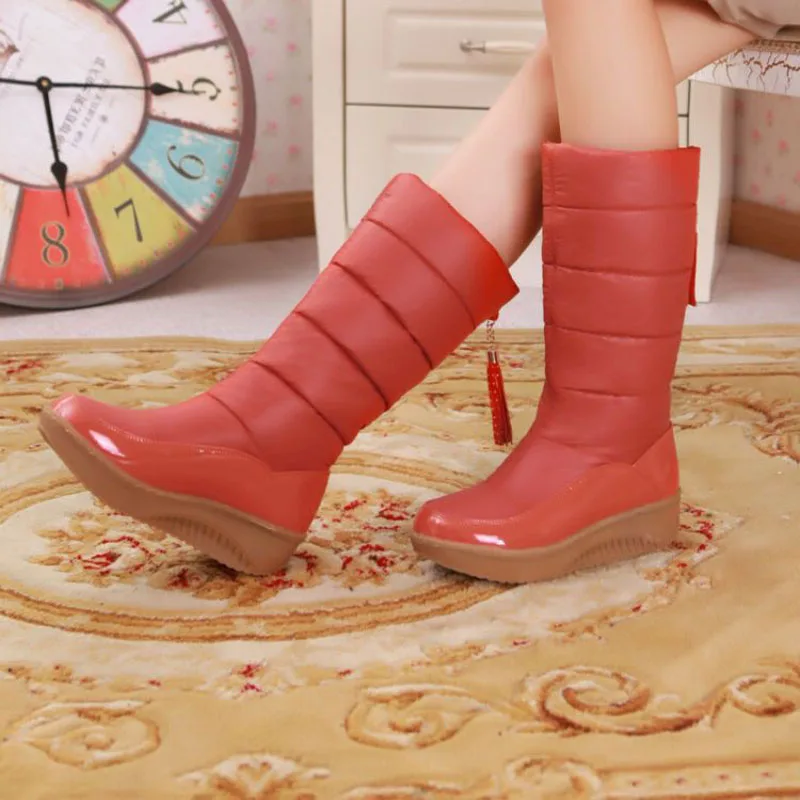 Новинка 2016 года модные теплые зимние сапоги на платформе утепленная мехом и