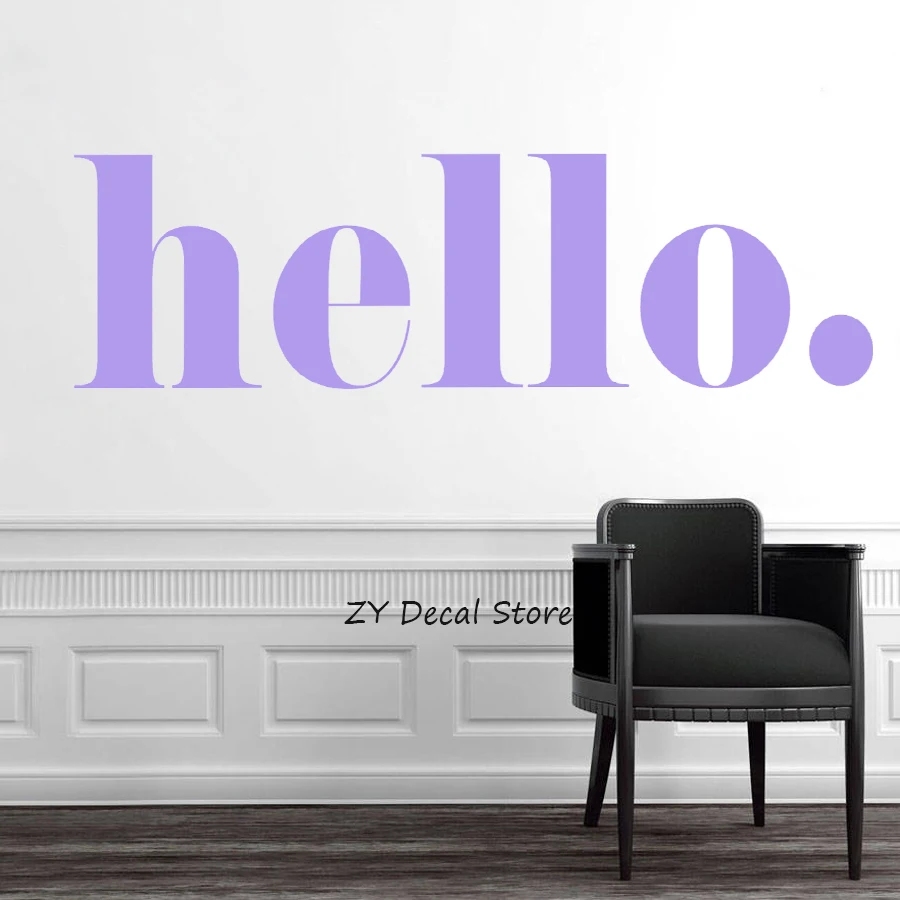 

Hello Home Family Quote Wall Sticker Office Quote Decor Wall Decal Decorating DIY Custom Colors Greeting Vinyl Stickers S614