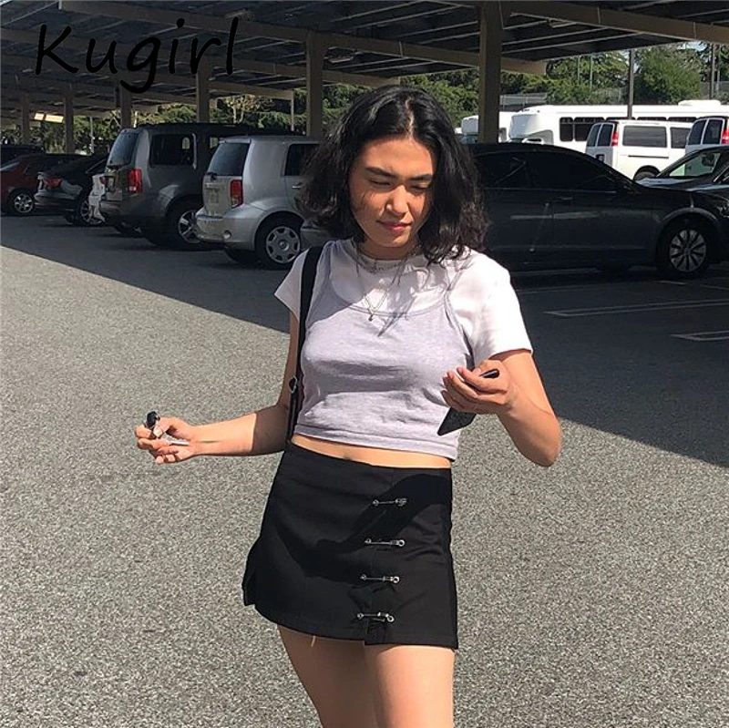 Юбка-карандаш Kugirl женская с завышенной талией трапециевидная пикантная уличная