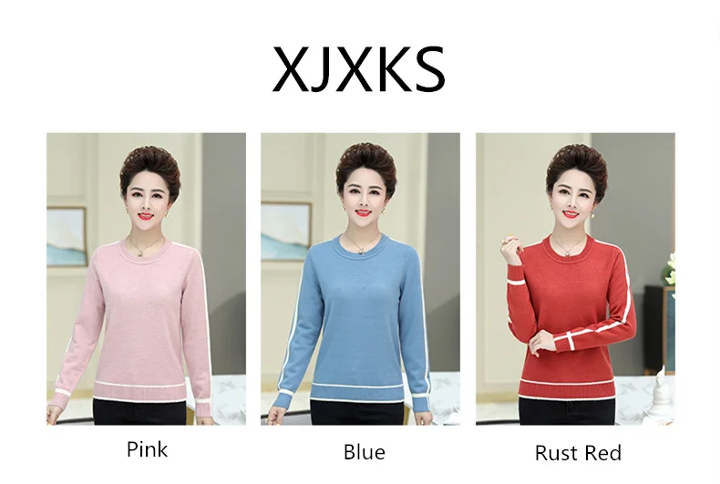 XJXKS, новинка, Зимняя мода, Pull Femme Hiver, хороший эластичный свитер, пуловер, Базовая рубашка, Топ с длинным рукавом, кашемировые свитера